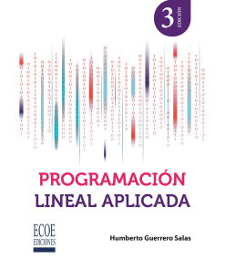 Programación lineal aplicada - 3ra edición