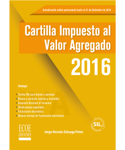 Cartilla Impuesto al Valor Agregado 2016